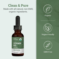 B12 liquid drops for energy and metabolism support
