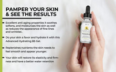 B5 gel applied to neck and décolleté area
