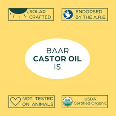 Close-up of roll-on applicator cap on Castor Oil bottle