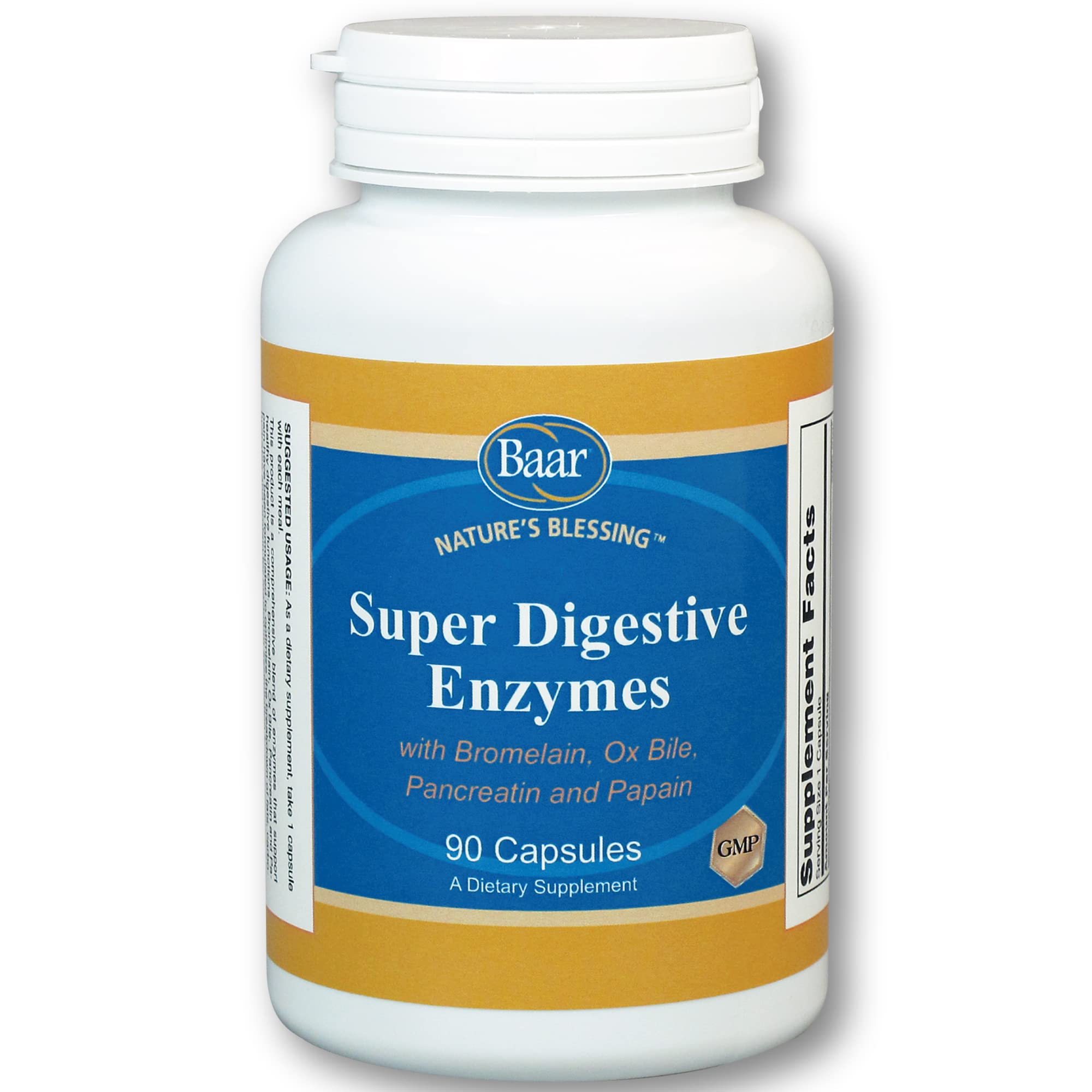 Baar Super Digestive Enzymes bottle label