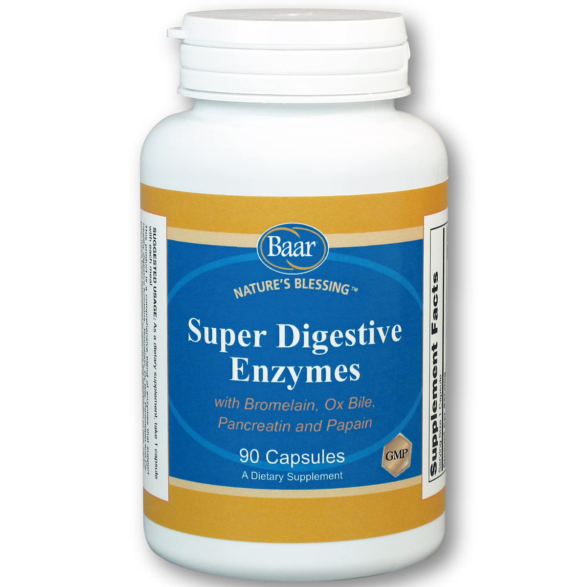 Baar Super Digestive Enzymes bottle label