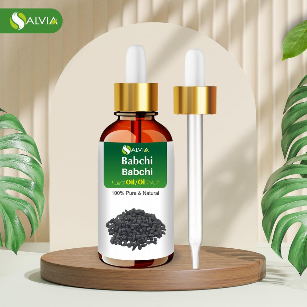 Cold pressed undiluted Babchi Oil with clear reddish orange colour