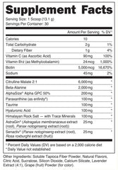 Banner highlighting ingredients and trademarked components of Babe Pre Workout