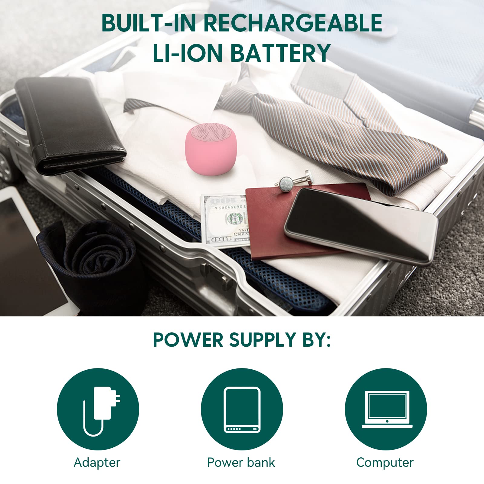 BABELIO elegant pink design complements bedside or desk setup