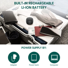 BABELIO Mini travel-friendly design fits bags and pockets.