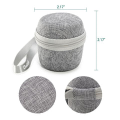 Babelio in a small bag setup for travel and overnight routines.