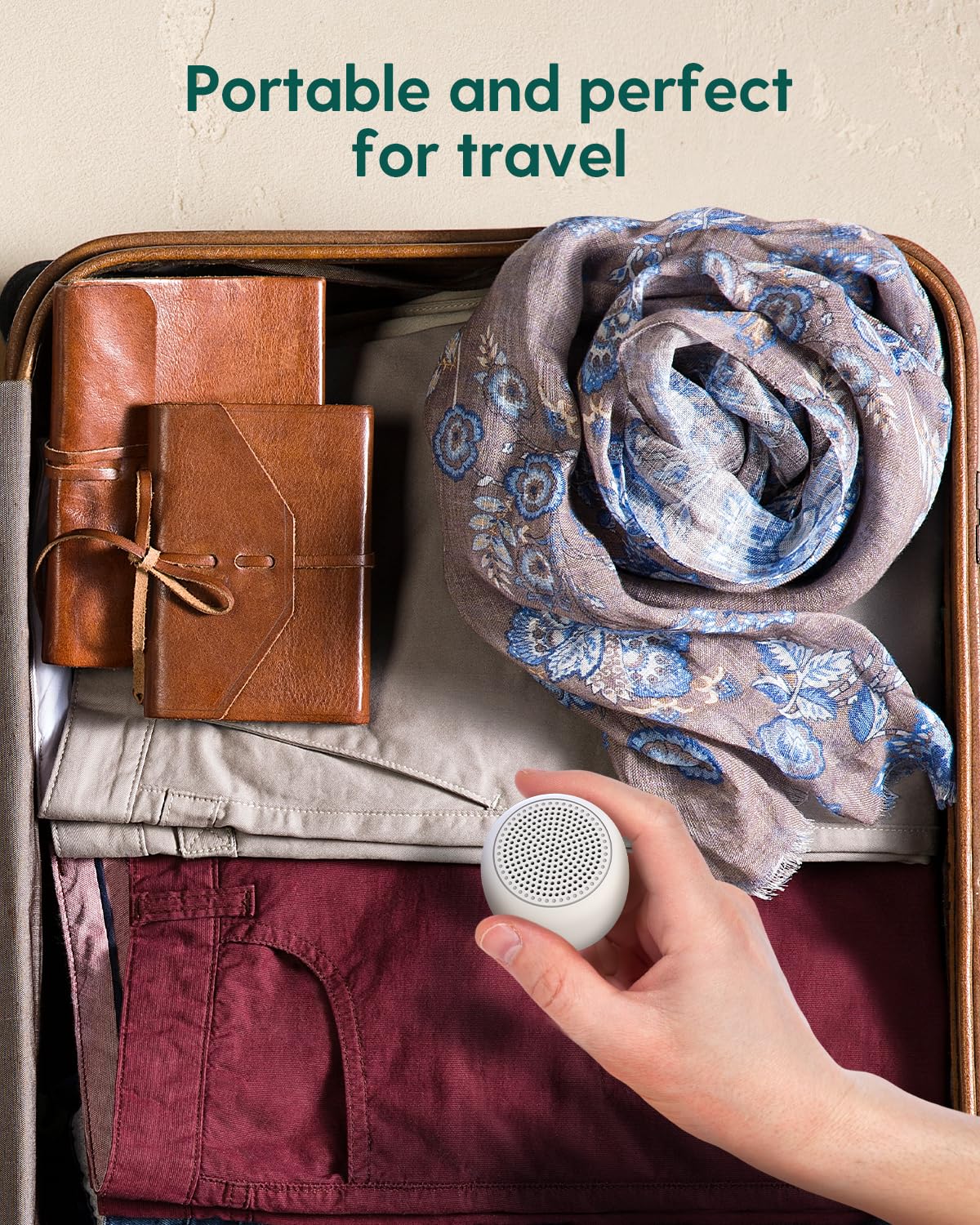 BABELIO travel-compact-size shows portability for on-the-go use.