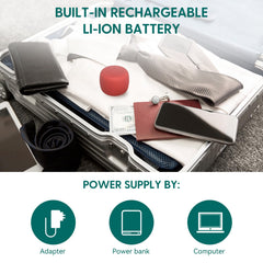 BABELIO Type-C charging keeps the compact unit powered on trips.