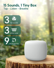 Babelio white noise two-pack pocket-size detail highlights easy carry for babies and adults.