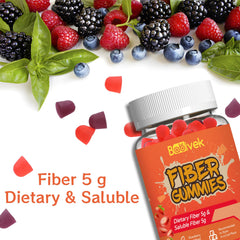 Babivek Fiber Gummies Mixed Berry flavor close-up