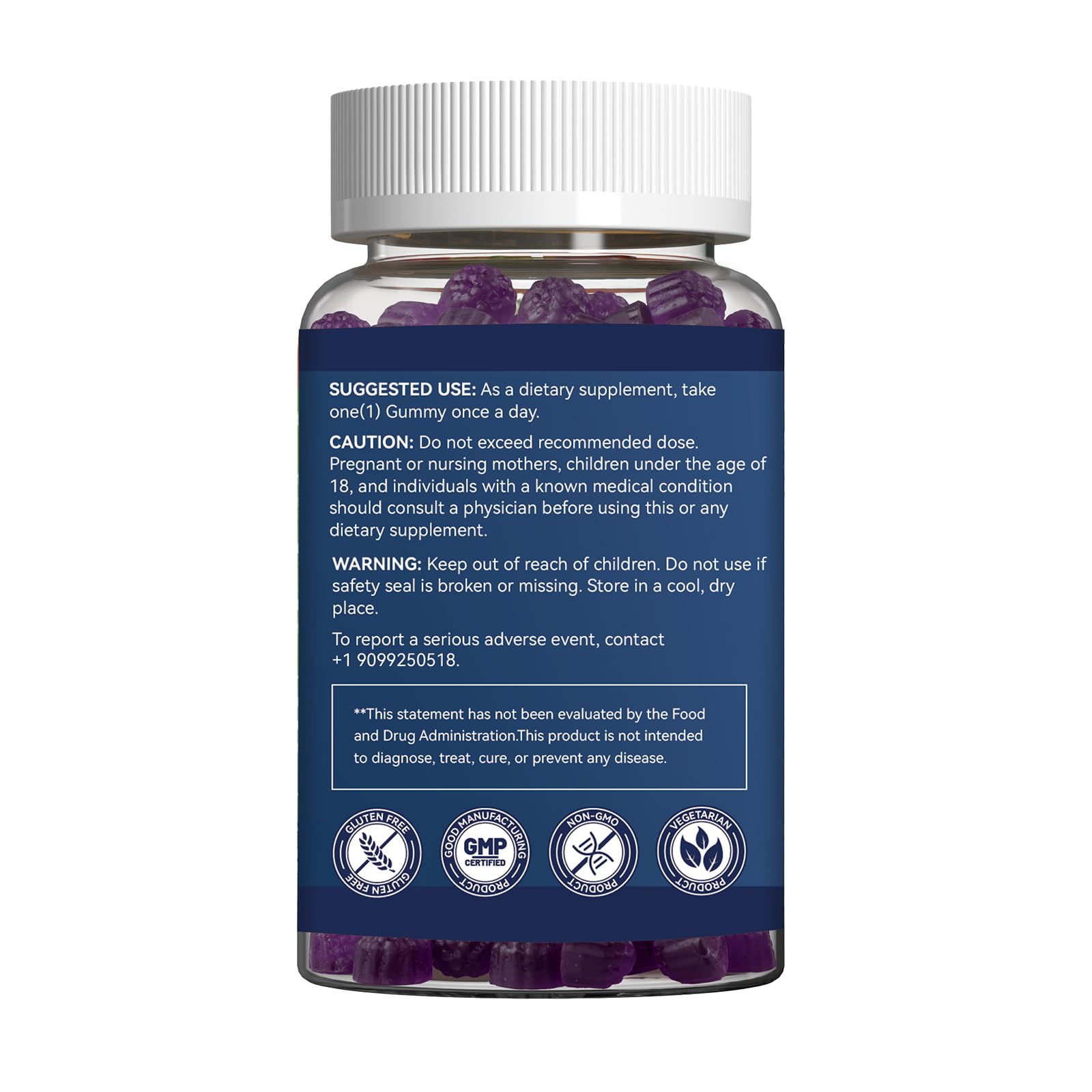 Front packaging of Babivek Melatonin Gummies 60-count