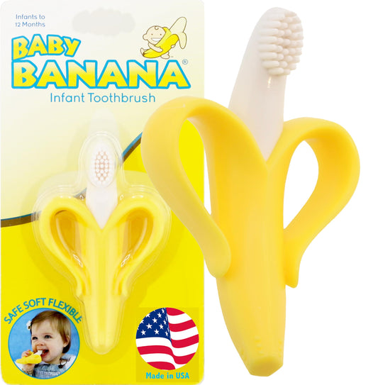 Baby Banana Original Banana Brush with flexible silicone bristles