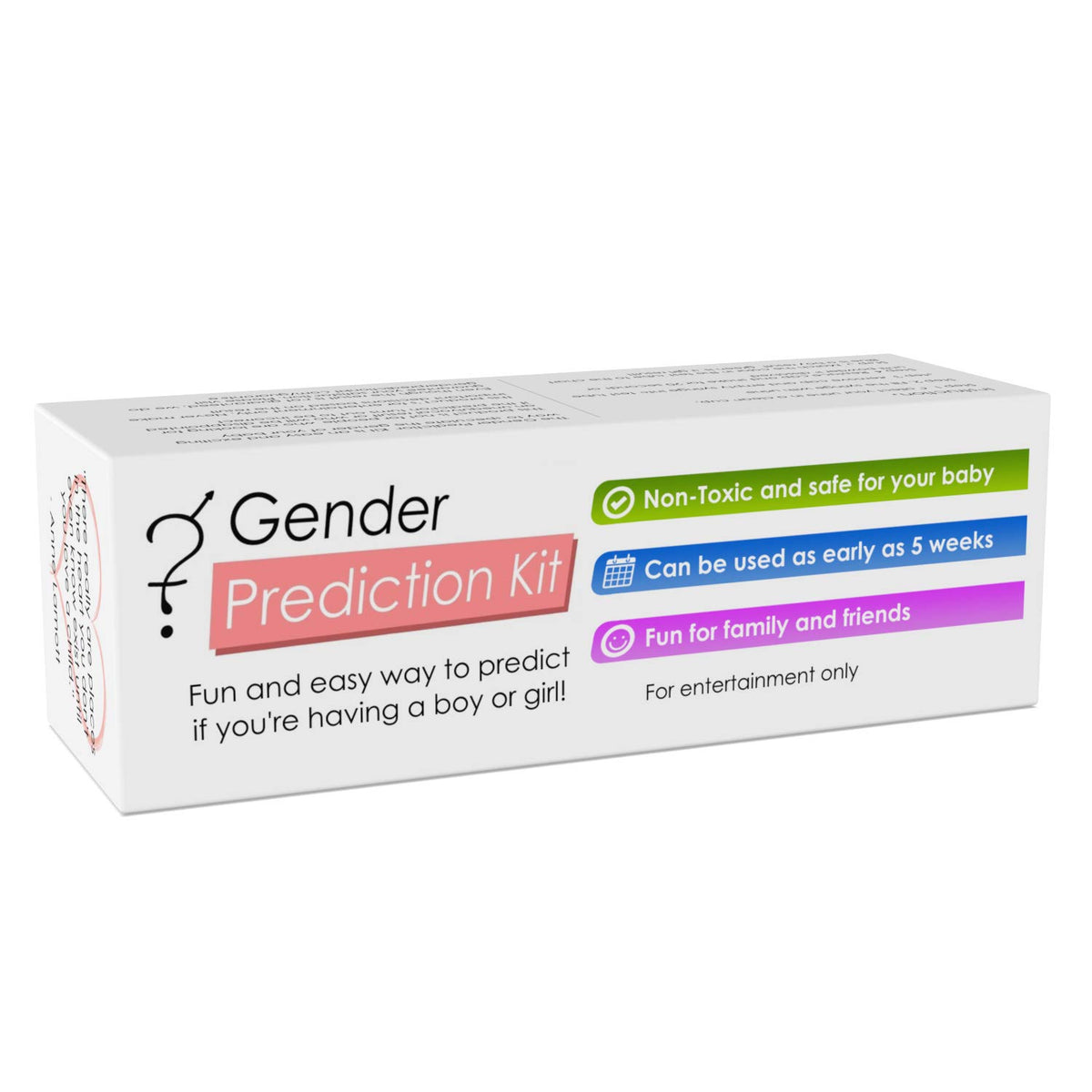 Gender Prediction Kit box and packaging
