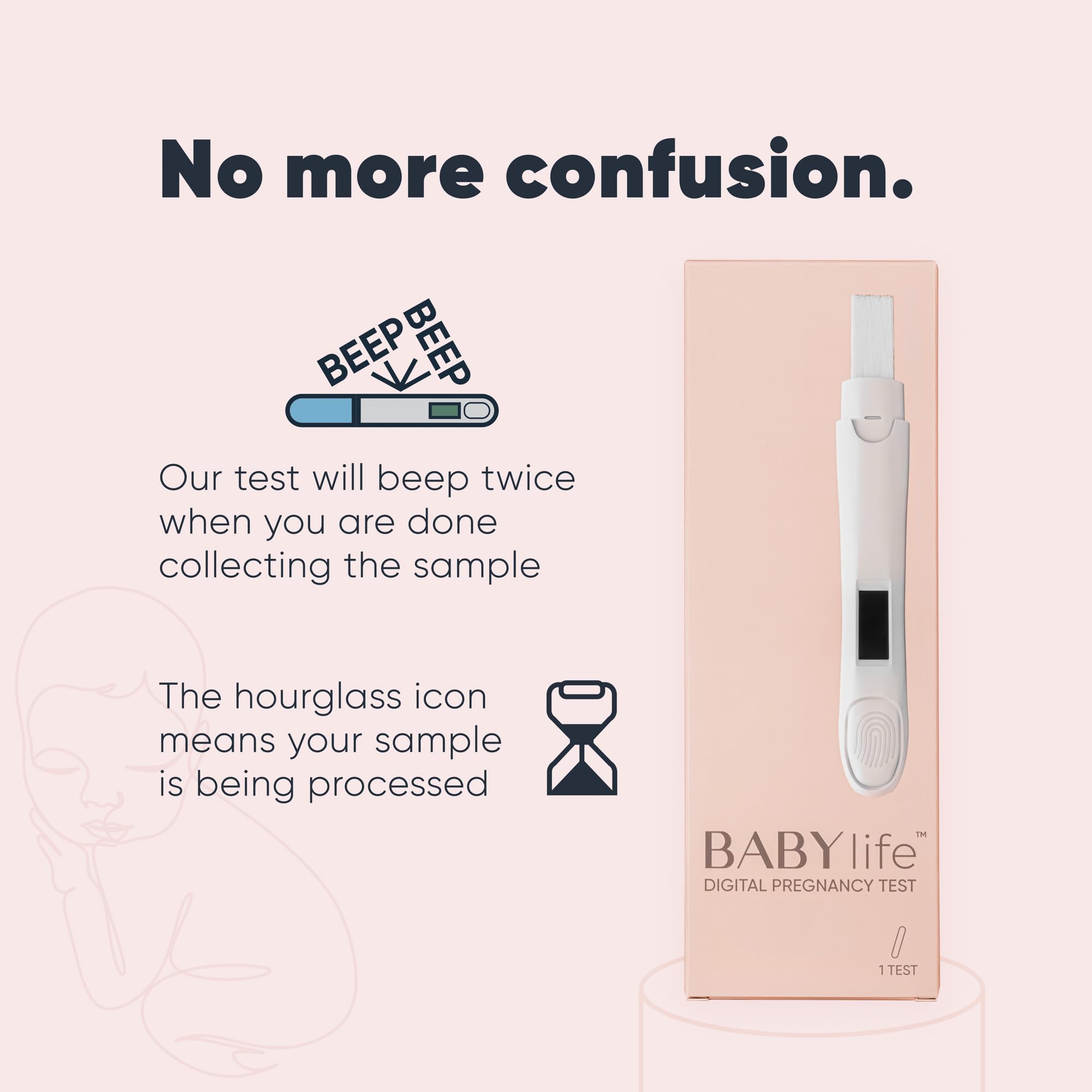 Ergonomic pregnancy test device with wide tip