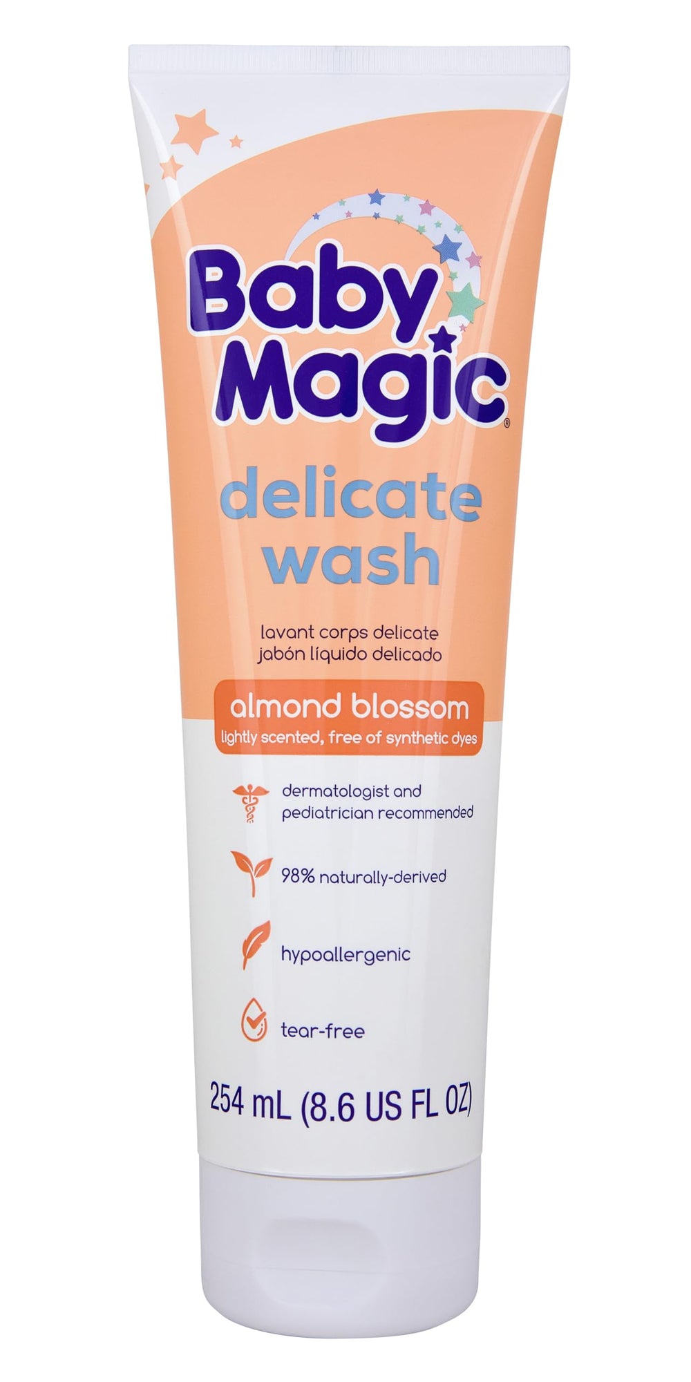 Front view of Baby Magic Delicate Wash 8.6 oz bottle
