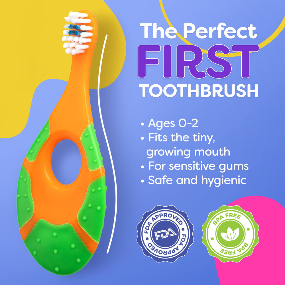 Soft bristles ideal for learning to brush with small head