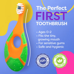 Soft bristles ideal for learning to brush with small head