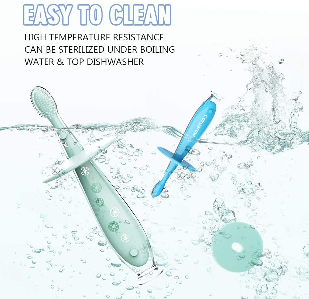 Dishwasher-safe toddler toothbrush made of silicone