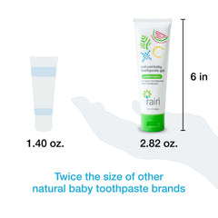 Back label with ingredients on toothpaste tube
