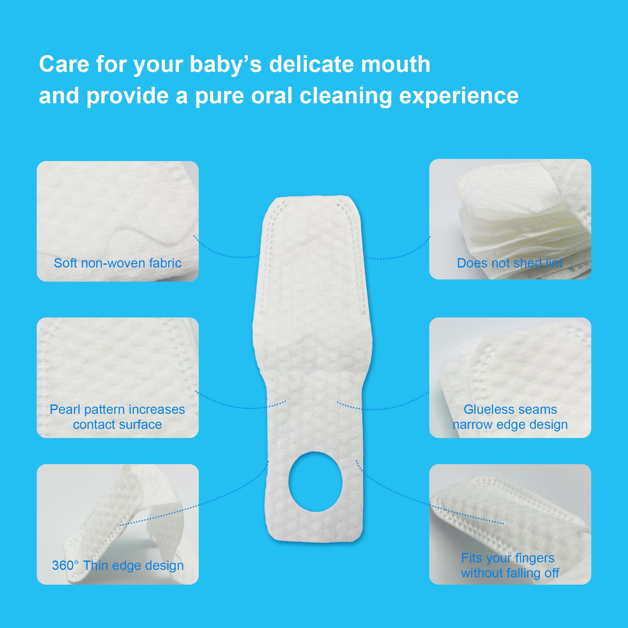 Disposable newborn finger toothbrush design