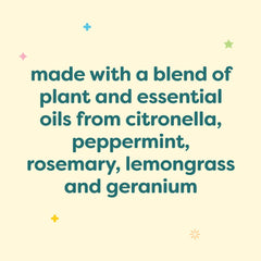 Outdoor scene with BabyGanics spray being applied to deter mosquitoes.