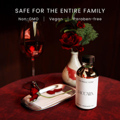 Close-up of Baccara Diffuser Oil label
