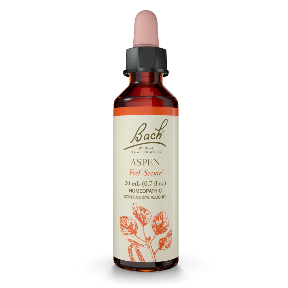 Bach Aspen Original Flower Remedies bottle with dropper
