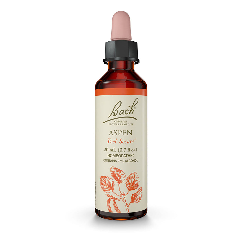 Bach Aspen Original Flower Remedy 20mL dropper bottle