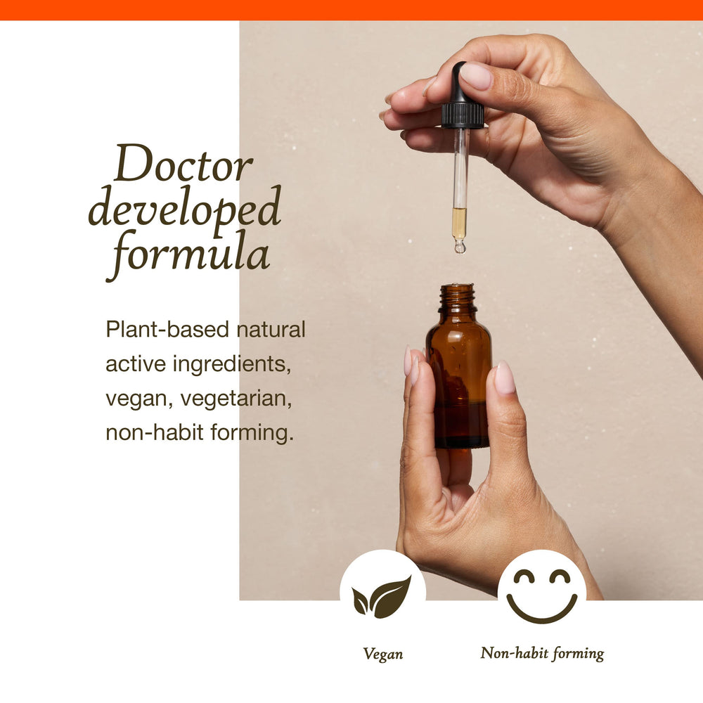 Two drops of Aspen remedy being used under the tongue