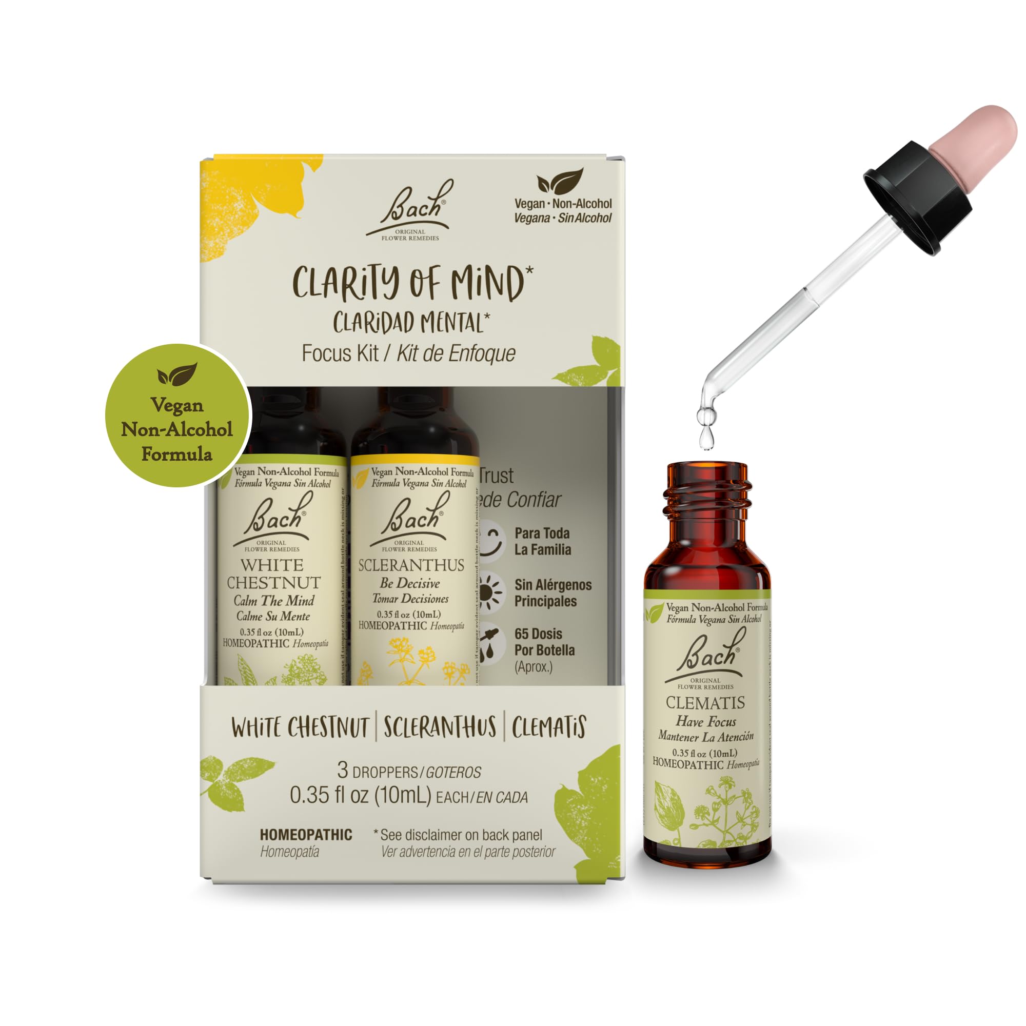 Bach Clarity Of Mind Trio Kit packaging with 3 x 10mL bottles