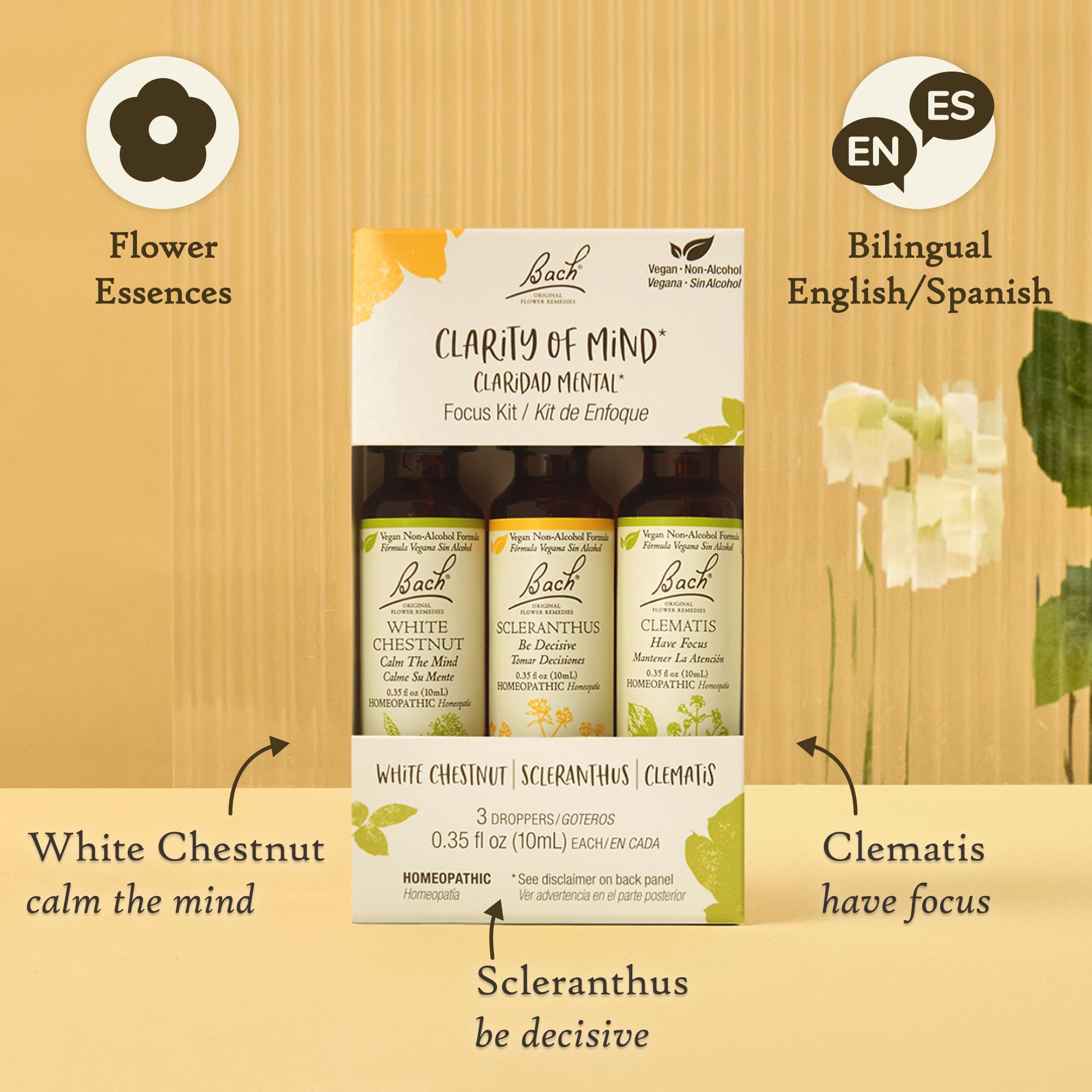 White Chestnut remedy bottle close-up from Clarity Of Mind Trio Kit
