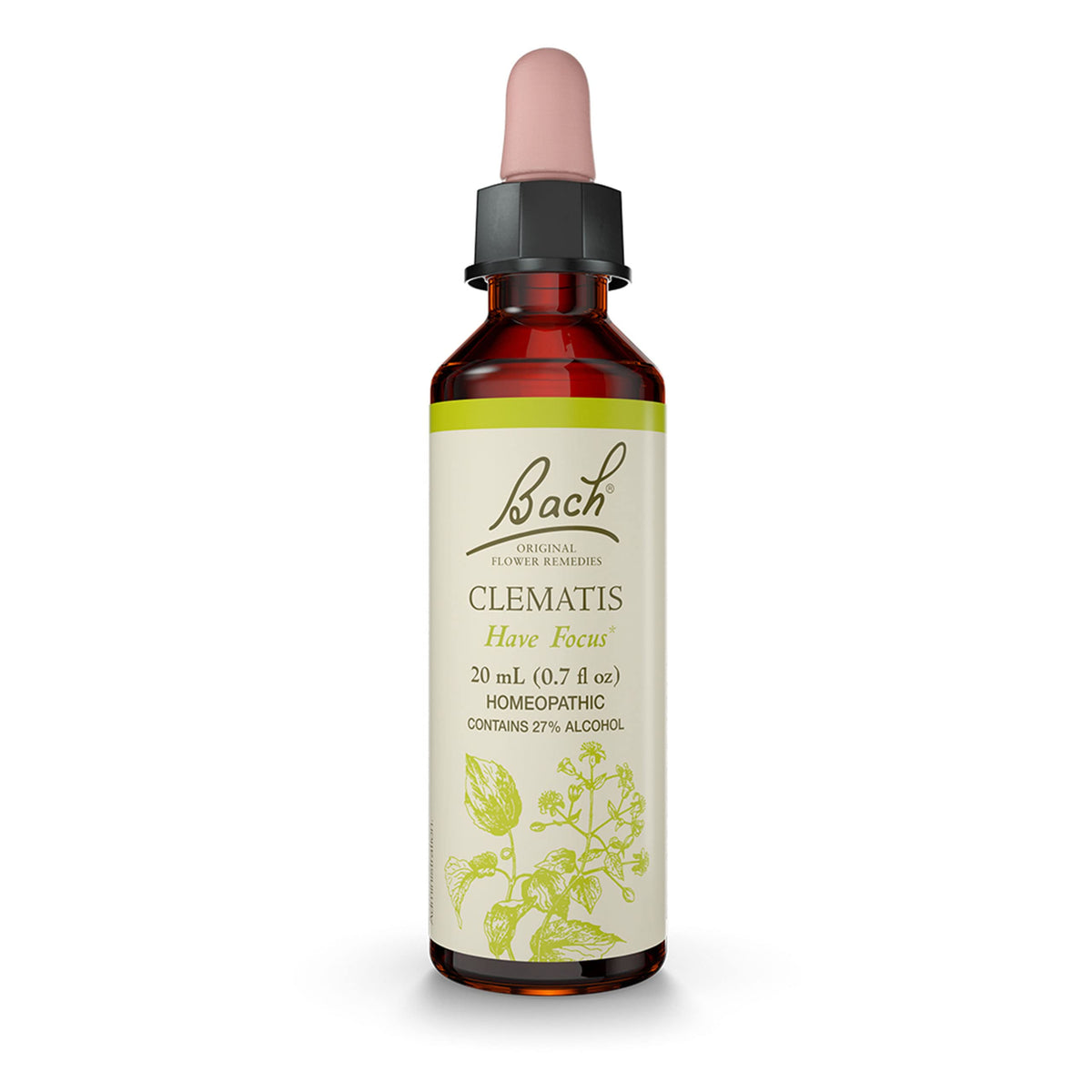 Bach Clematis Have Focus 20ml dropper bottle