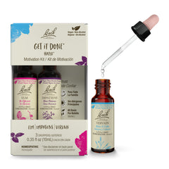 Ingredients panel showing Bach Flower Remedies and glycerin