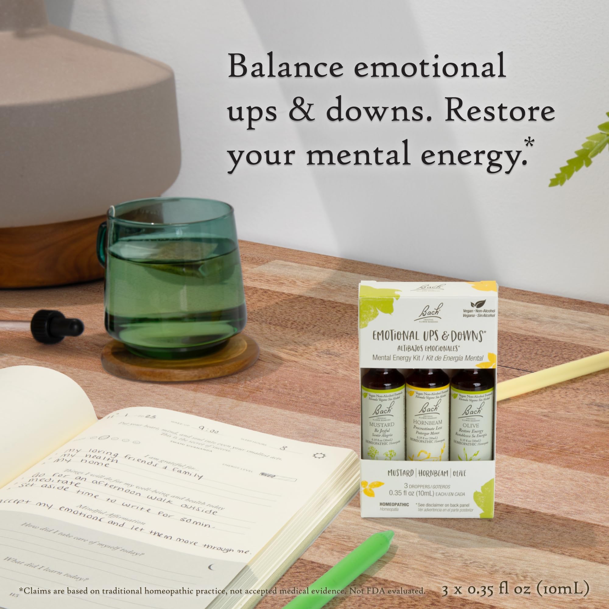 Restore Energy remedy (Olive) from the Bach Trio Kit illustration