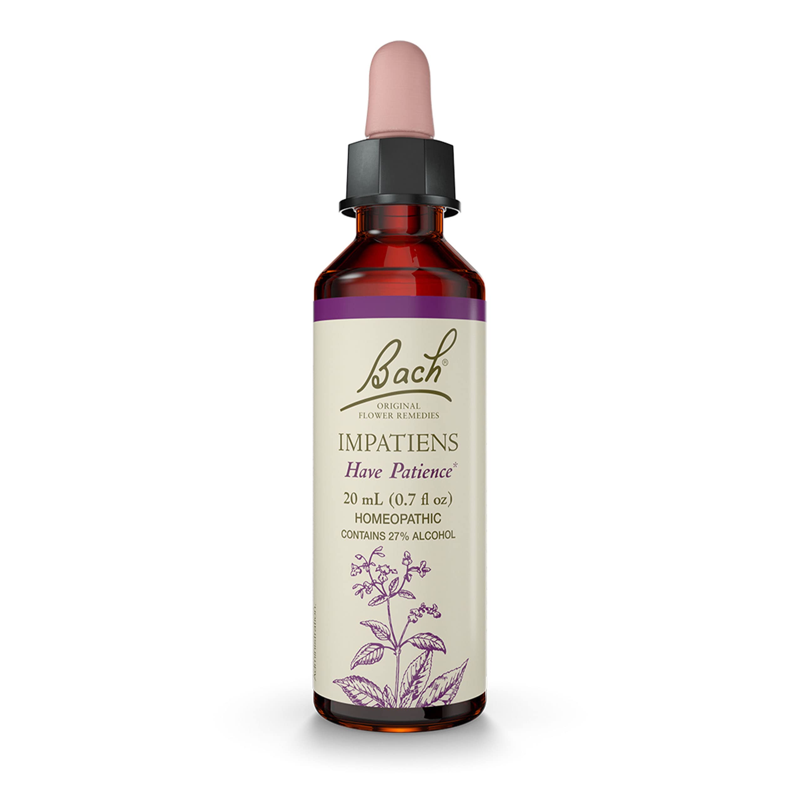 Bach Impatiens Have Patience 20mL dropper bottle – front view