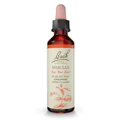 Bach Mimulus 20mL dropper bottle labeled for face your fears