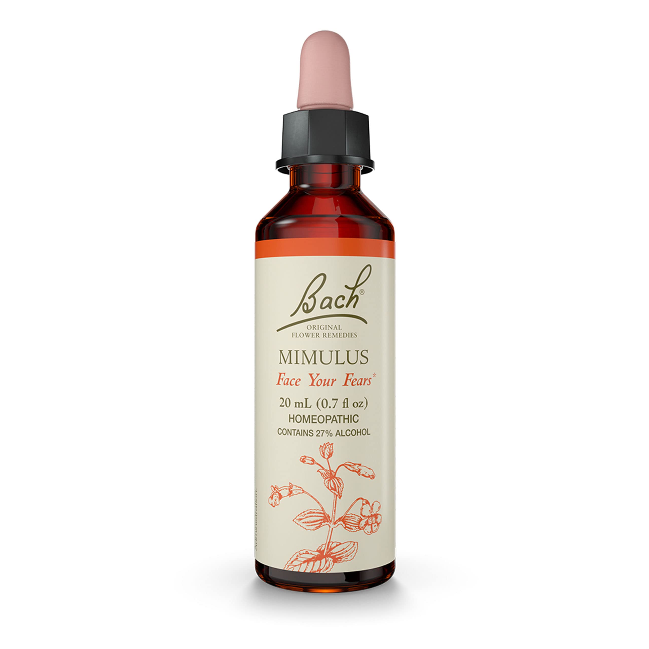 Bach Mimulus 20mL dropper bottle