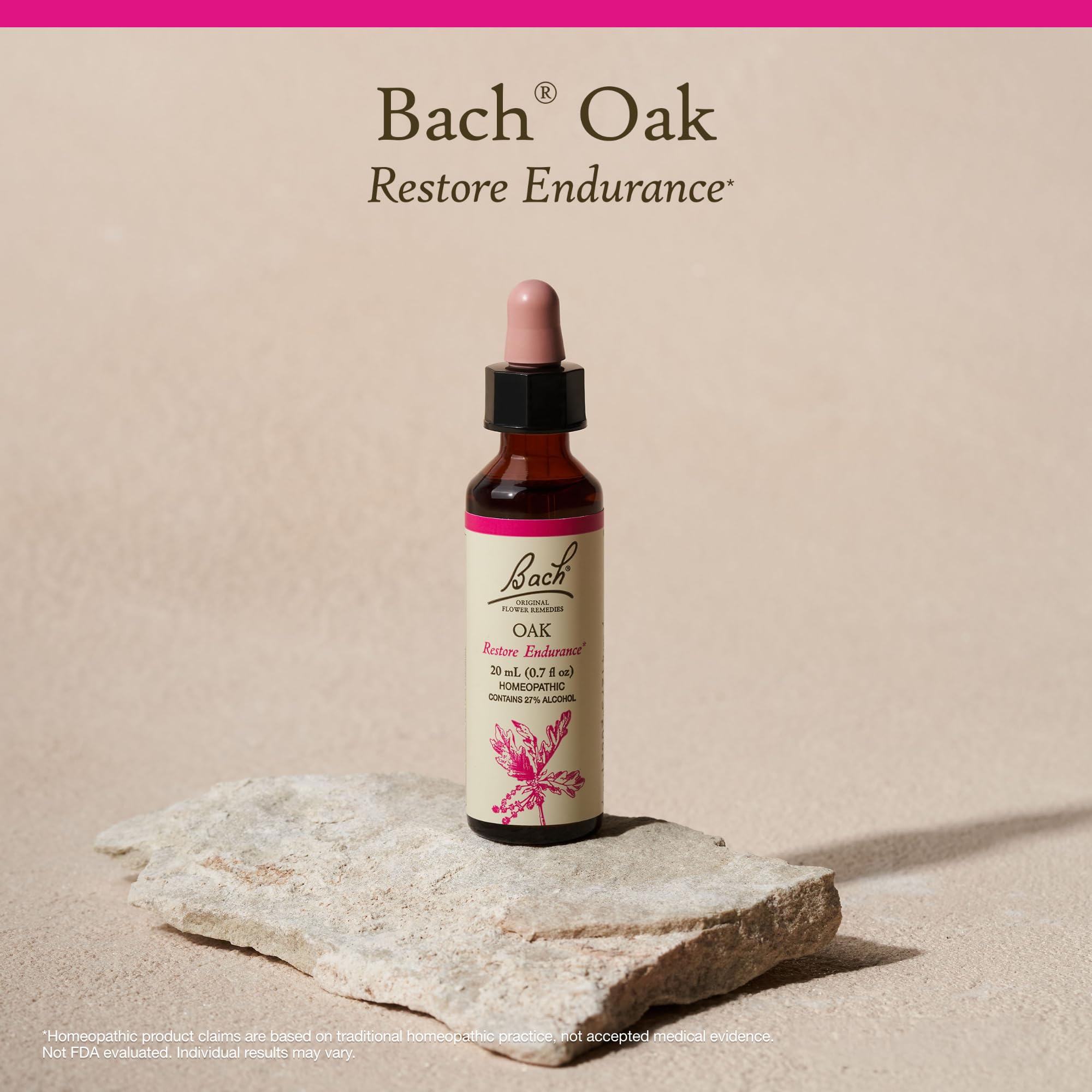 Label detail showing 27% alcohol content on Oak Remedy