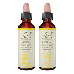 Bach Original Flower Remedies Be Optimistic 2-Pack Gentian and Gorse bottles 20mL