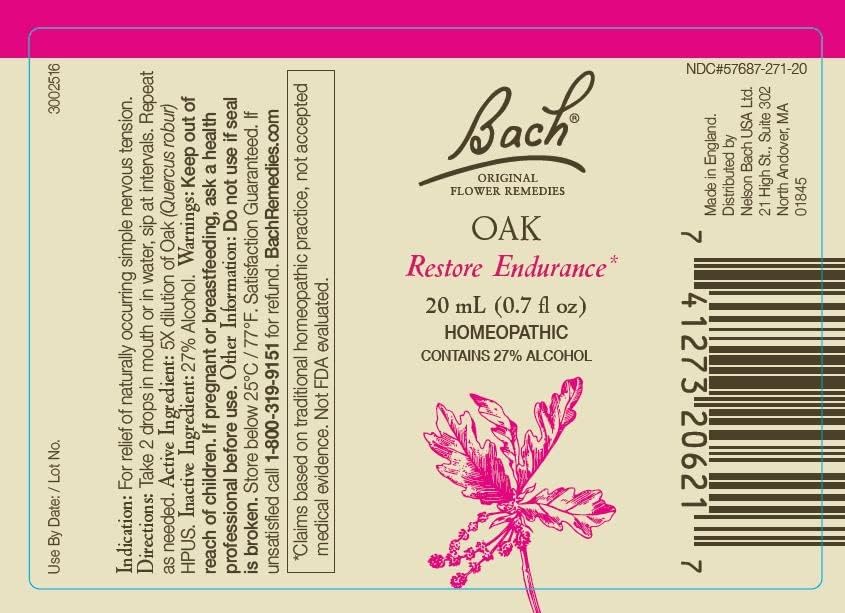 Bach Original Flower Remedies 2-Pack Elm and Oak 20mL Droppers – Front Packaging