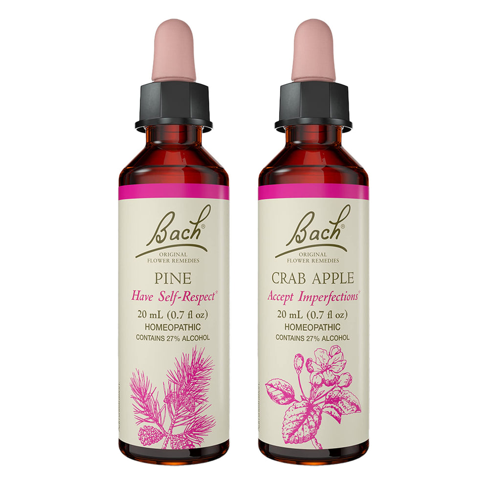 Bach front packaging showing two 20mL dropper bottles, clear labeling and travel benefit