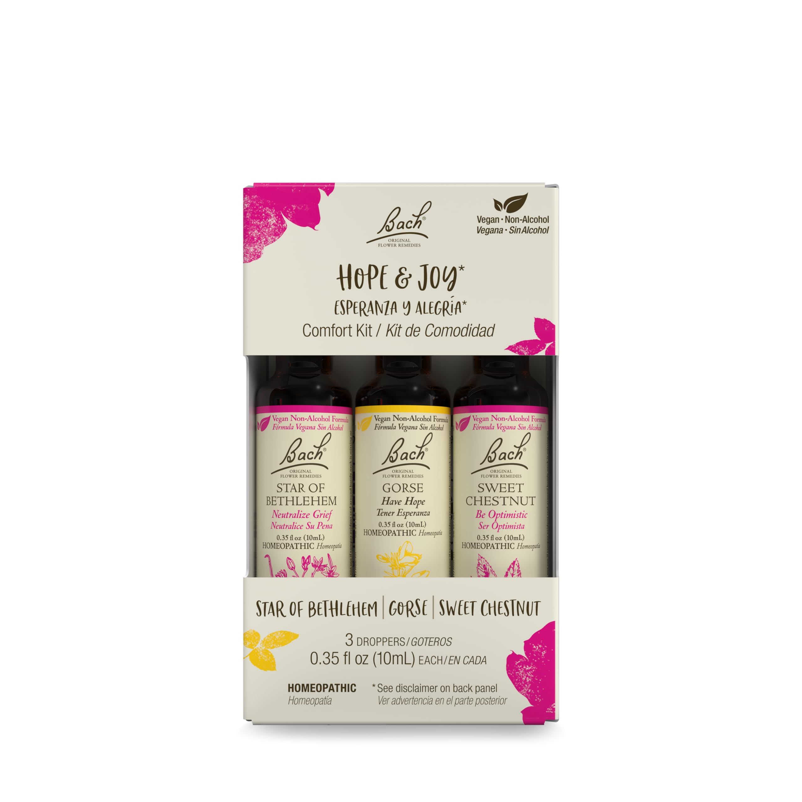Bach Original Flower Remedies Hope & Joy Trio Kit bottles with 3x10ml droppers