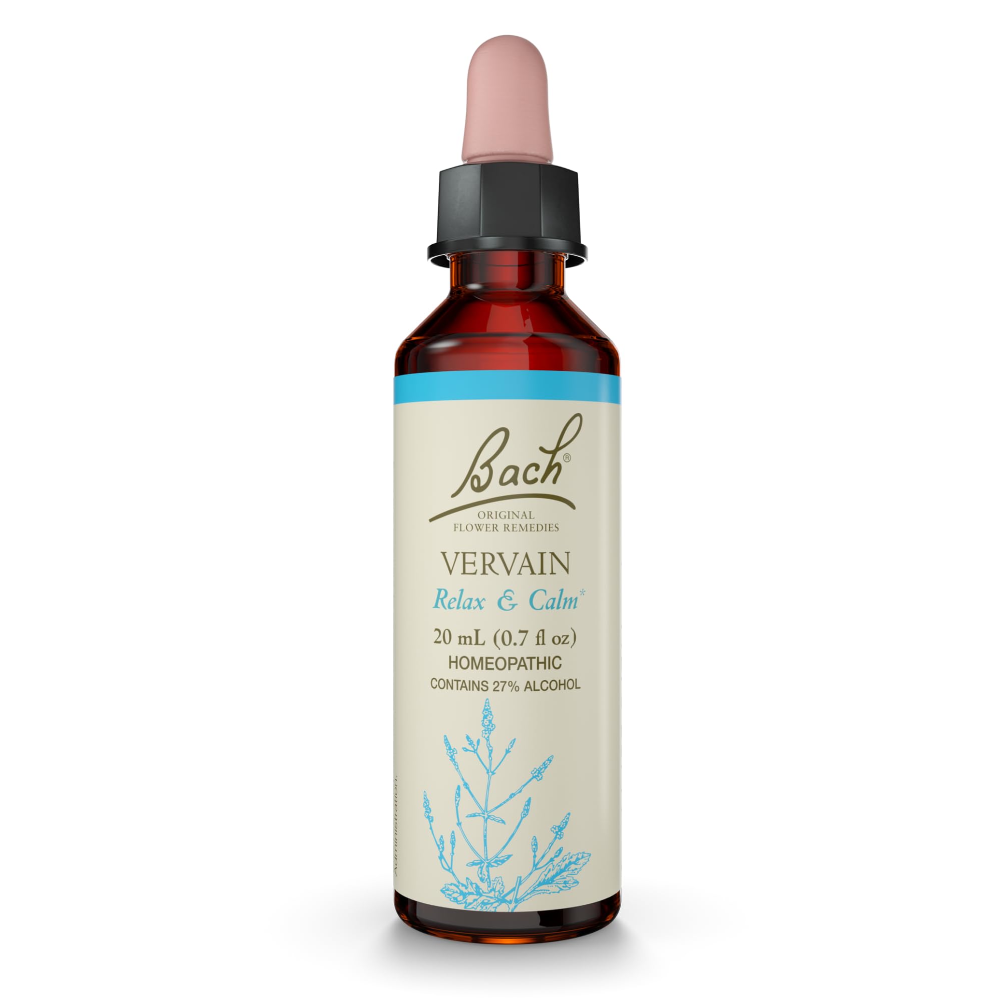 Bach Original Flower Remedies Vervain 20mL bottle with dropper