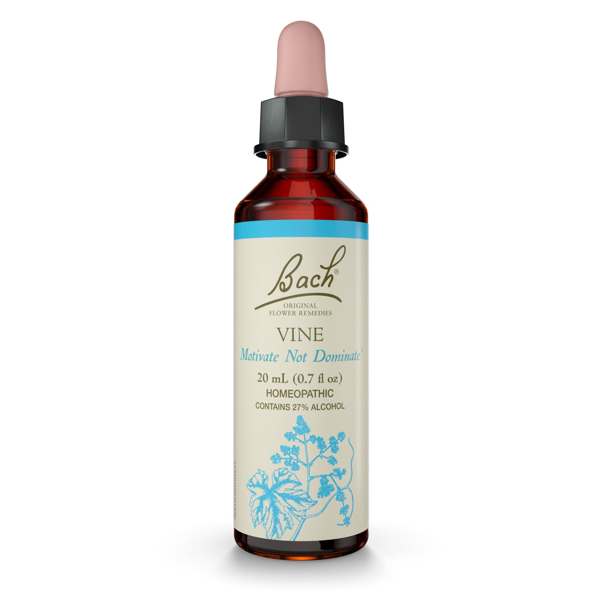 Bach Vine Motivate Not Dominate 20mL dropper bottle