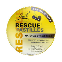 Bach Rescue Blackcurrant Pastilles 50g Pack of 2 – front view