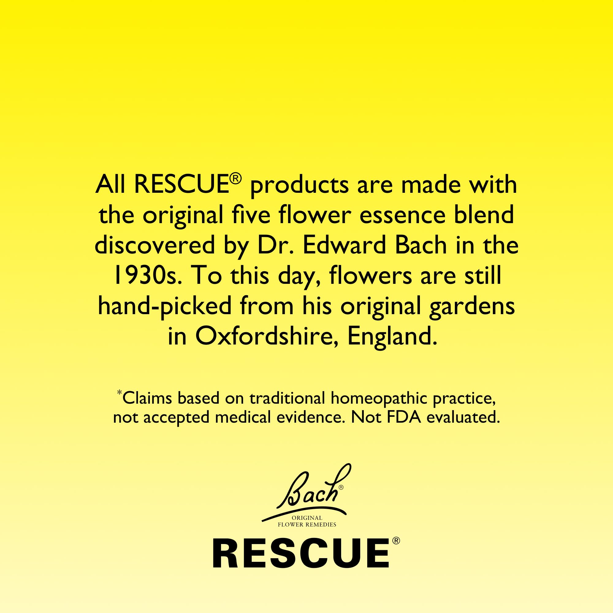Made in England label on RESCUE Kids Dropper bottle.