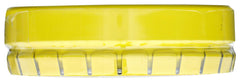 Side view of tin with label and branding