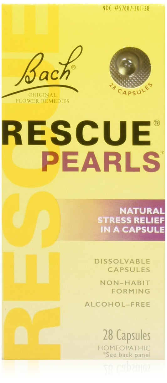 Bach Rescue Pearls bottle and capsules