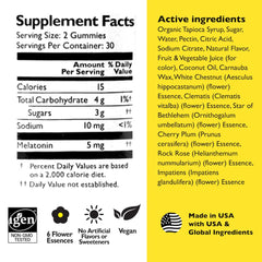 Bach RESCUE PLUS Melatonin Sleep Gummies bottle side profile