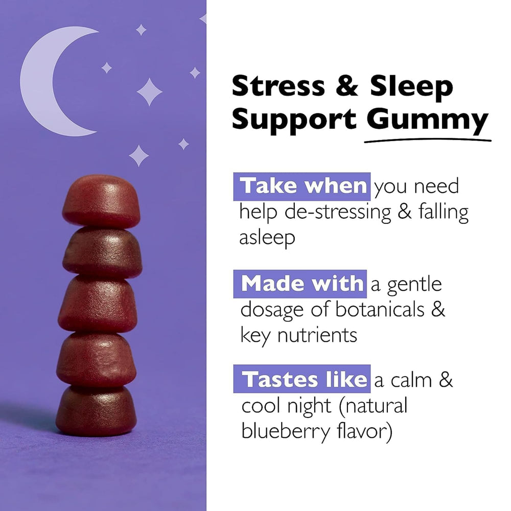 Packaging side view of BACH RESCUE PLUS Sleep & Stress Gummies